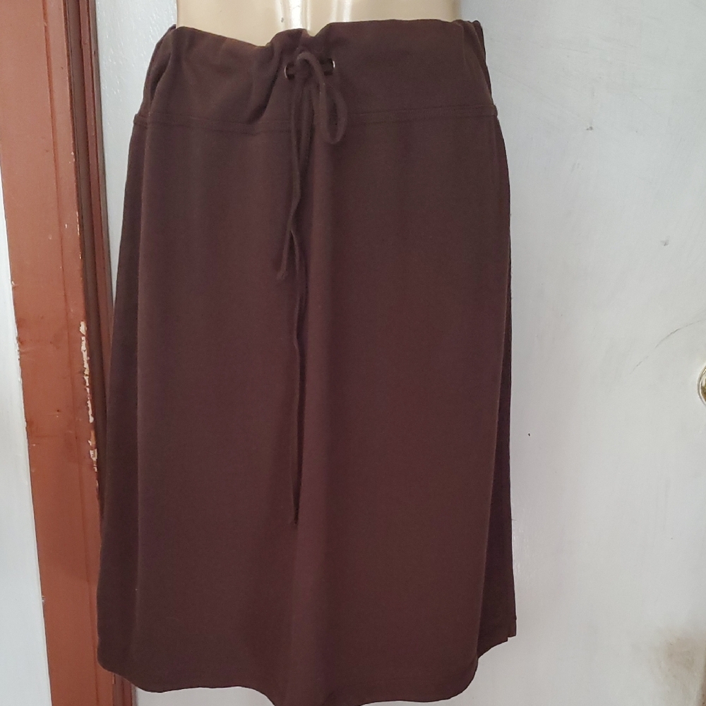 STITCH Drawstring  Brown Women's Skirt Size L
